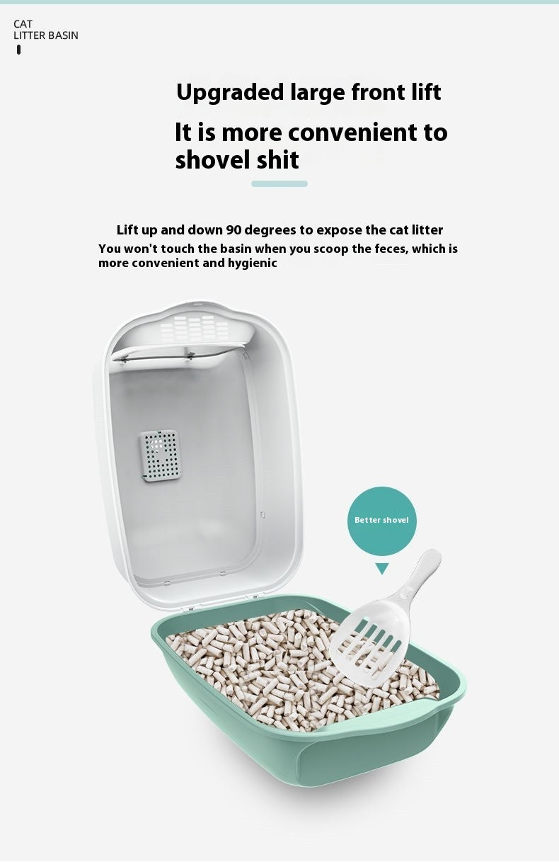 Premium Enclosed Cat Litter Box with Odour Control & Easy-Clean Design