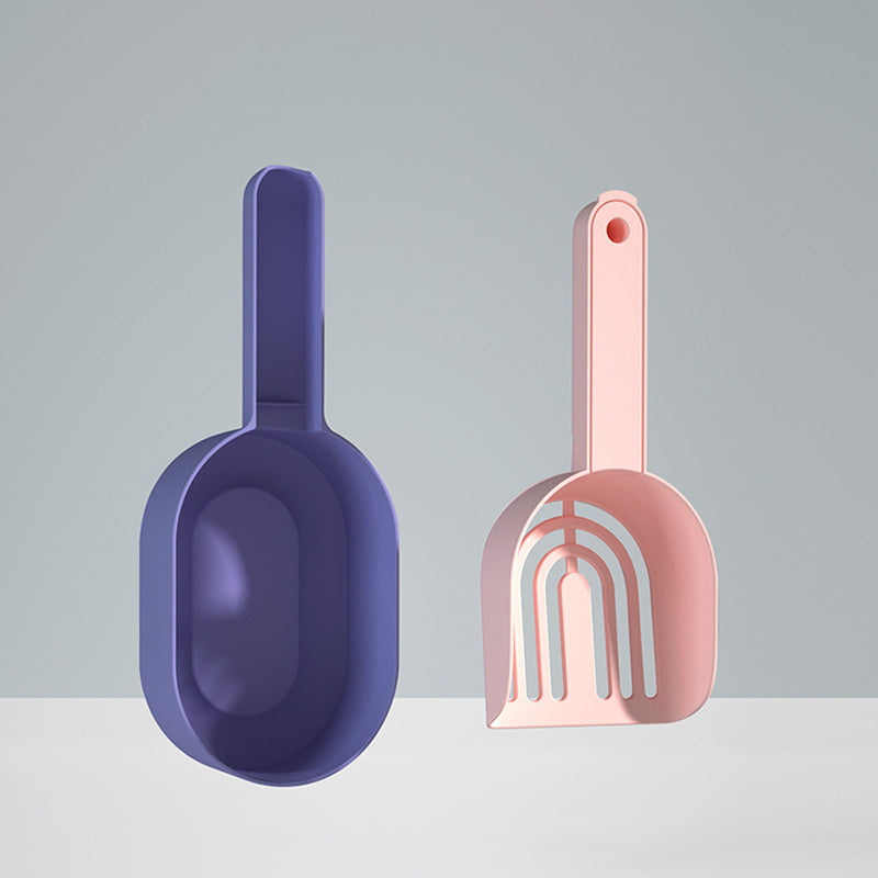 Premium 2-in-1 Cat Litter Scoop Set with Storage Base - Easy Clean Design