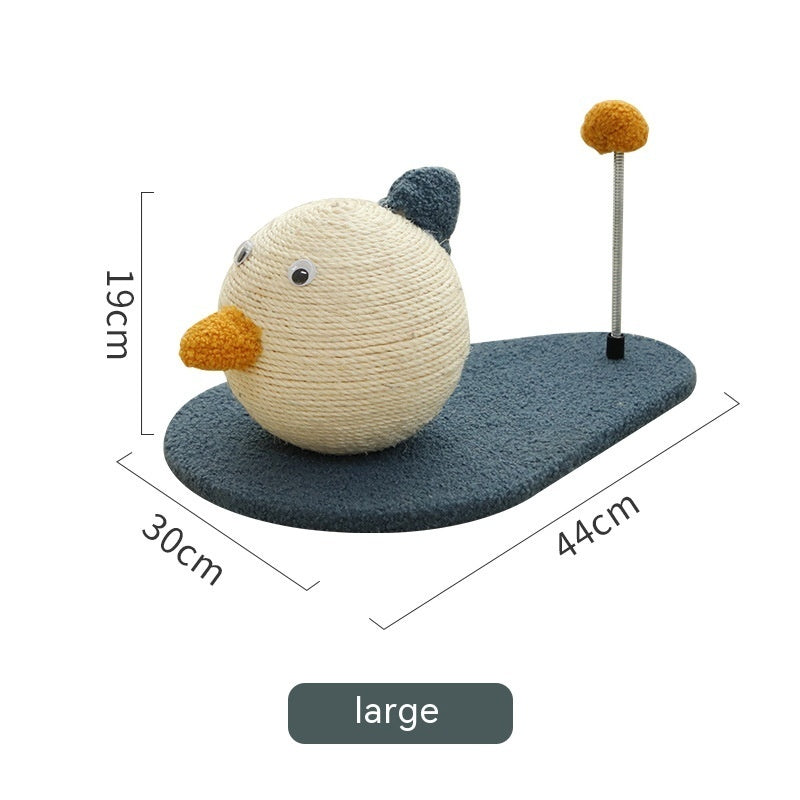 Duck Scratching Post with Interactive Spring Ball - Cute Bird Design Scratcher