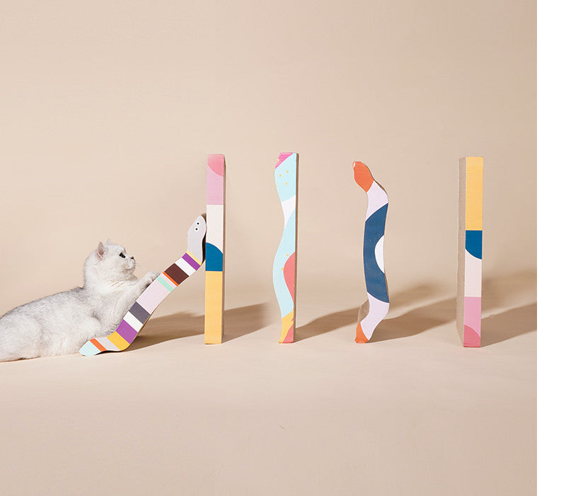 Premium Corrugated Cat Scratching Boards - Colorful Designer Collection