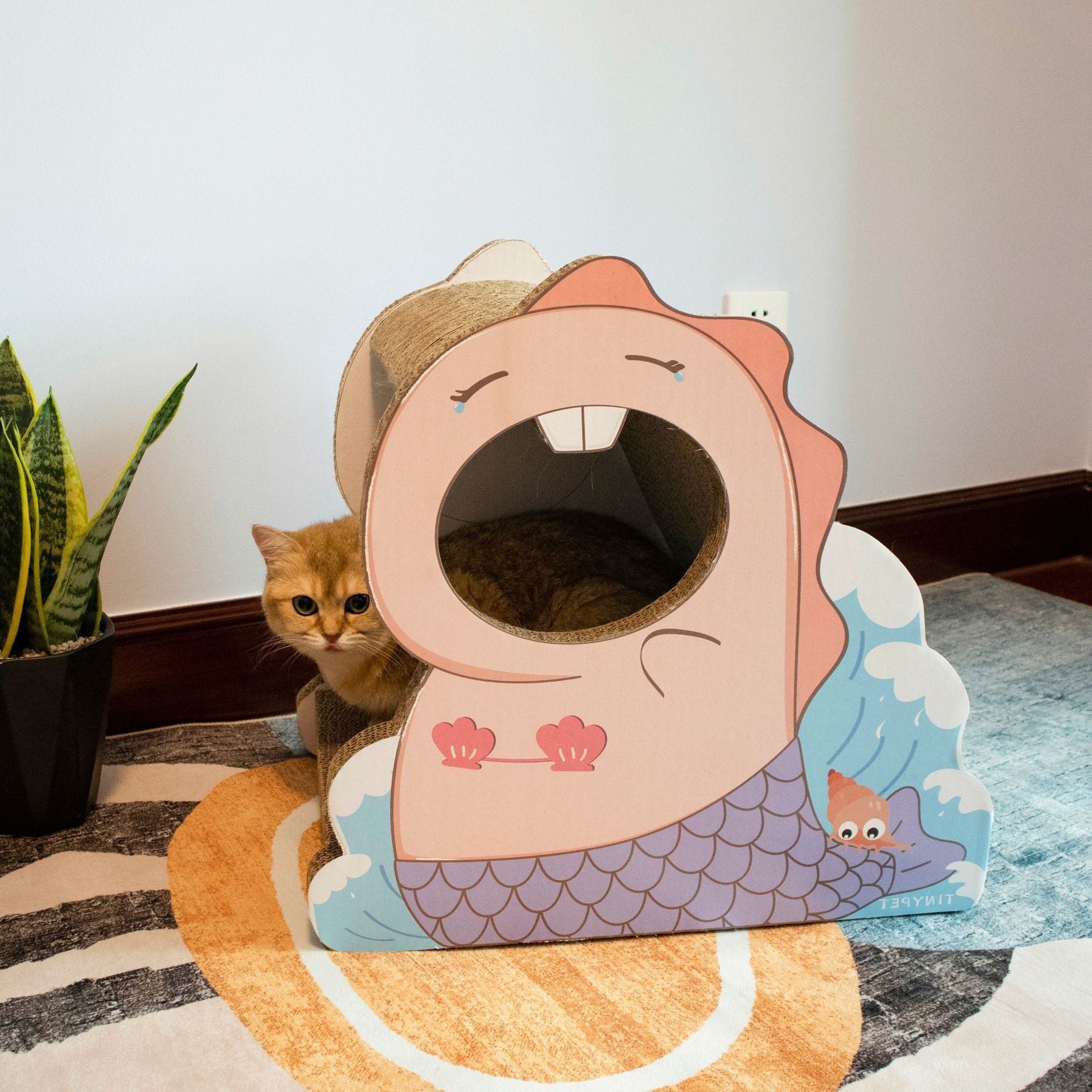 Vertical Cat Scratching Board - Stylish Climbing Frame with Designer Patterns