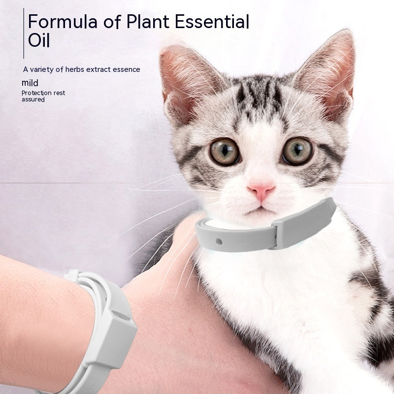 Natural Plant Essential Oil Flea & Tick Collar - Safe Herbal Protection for Cats