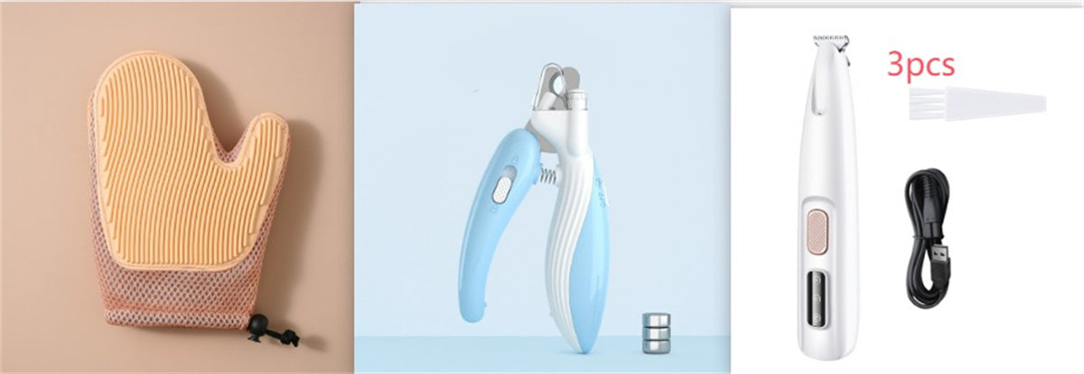 Professional Cat Paw & Precision Trimmer with LED Light - Cordless Pet Grooming Tool