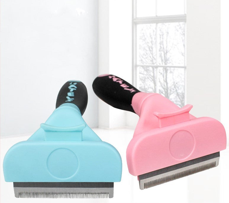 Professional Pet Deshedding Comb - Reduces Shedding by 95% for Cats and Dogs