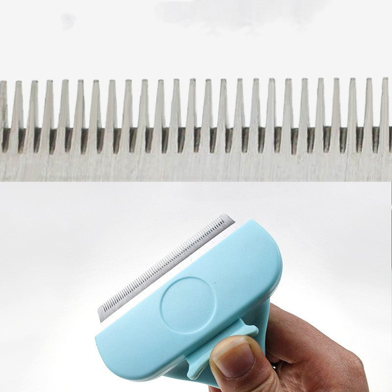 Professional Pet Deshedding Comb - Reduces Shedding by 95% for Cats and Dogs