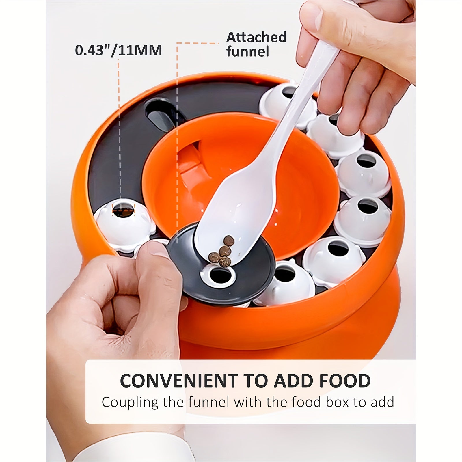 Anti-Tip Slow Feed Cat Bowl with Interactive Puzzle Design