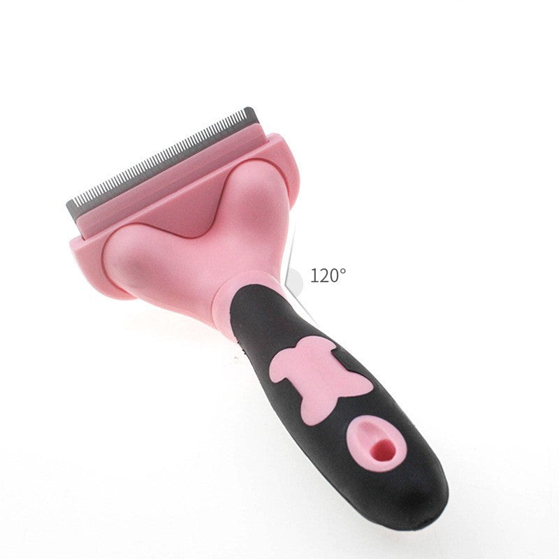 Professional Pet Deshedding Comb - Reduces Shedding by 95% for Cats and Dogs