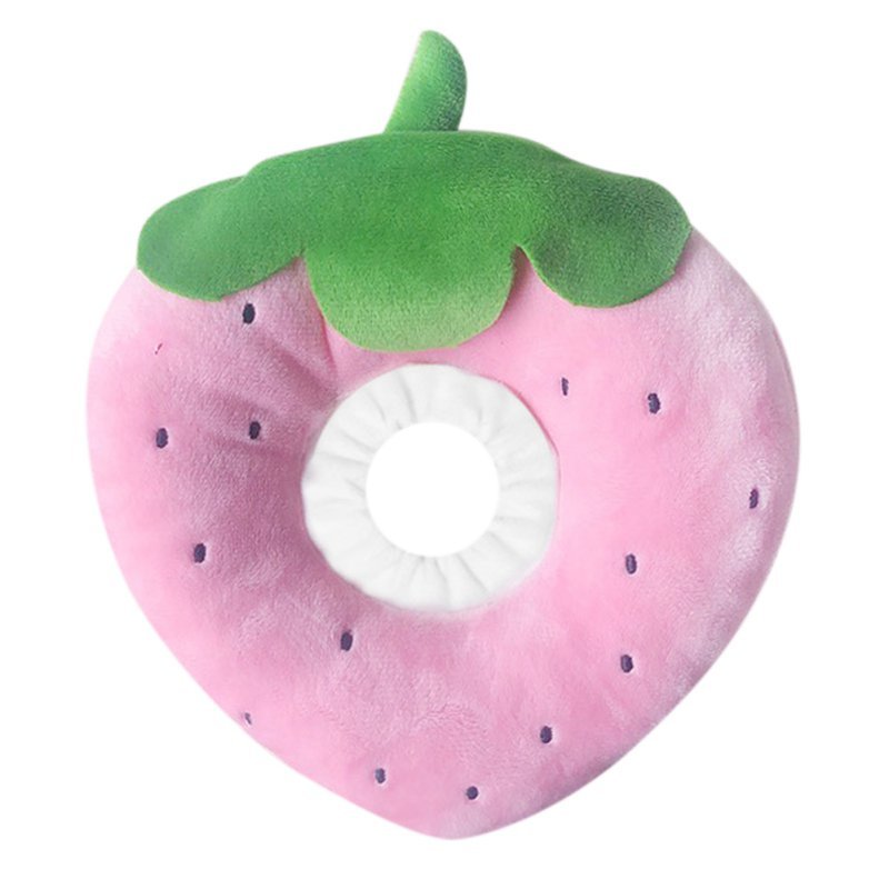 Adorable Fruit Recovery Collar for Cats - Soft Cotton E-Collar Alternative with Adjustable Fit