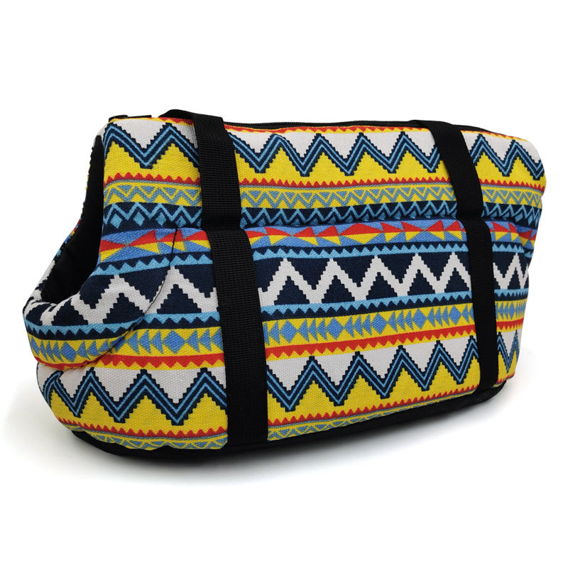 Premium Canvas Cat Carrier Messenger Bag - Breathable Travel Bags