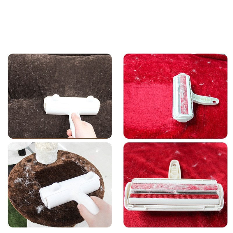 Reusable Pet Hair Remover Roller - Manual Lint & Fur Removal Tool for Furniture & Clothing
