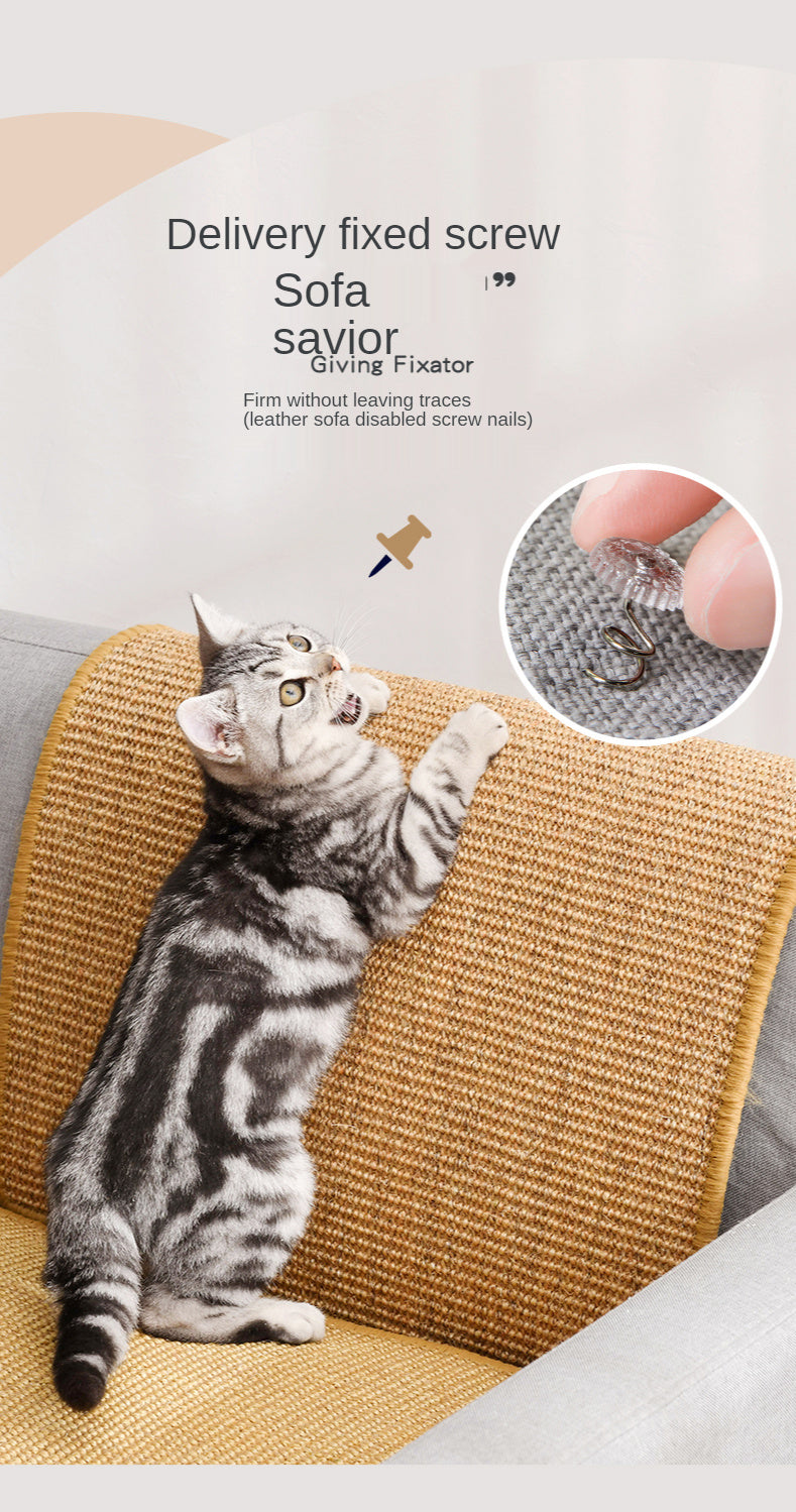 Premium Sisal Cat Scratch Mat - Furniture Protector & Scratching Pad for Sofas and Chairs