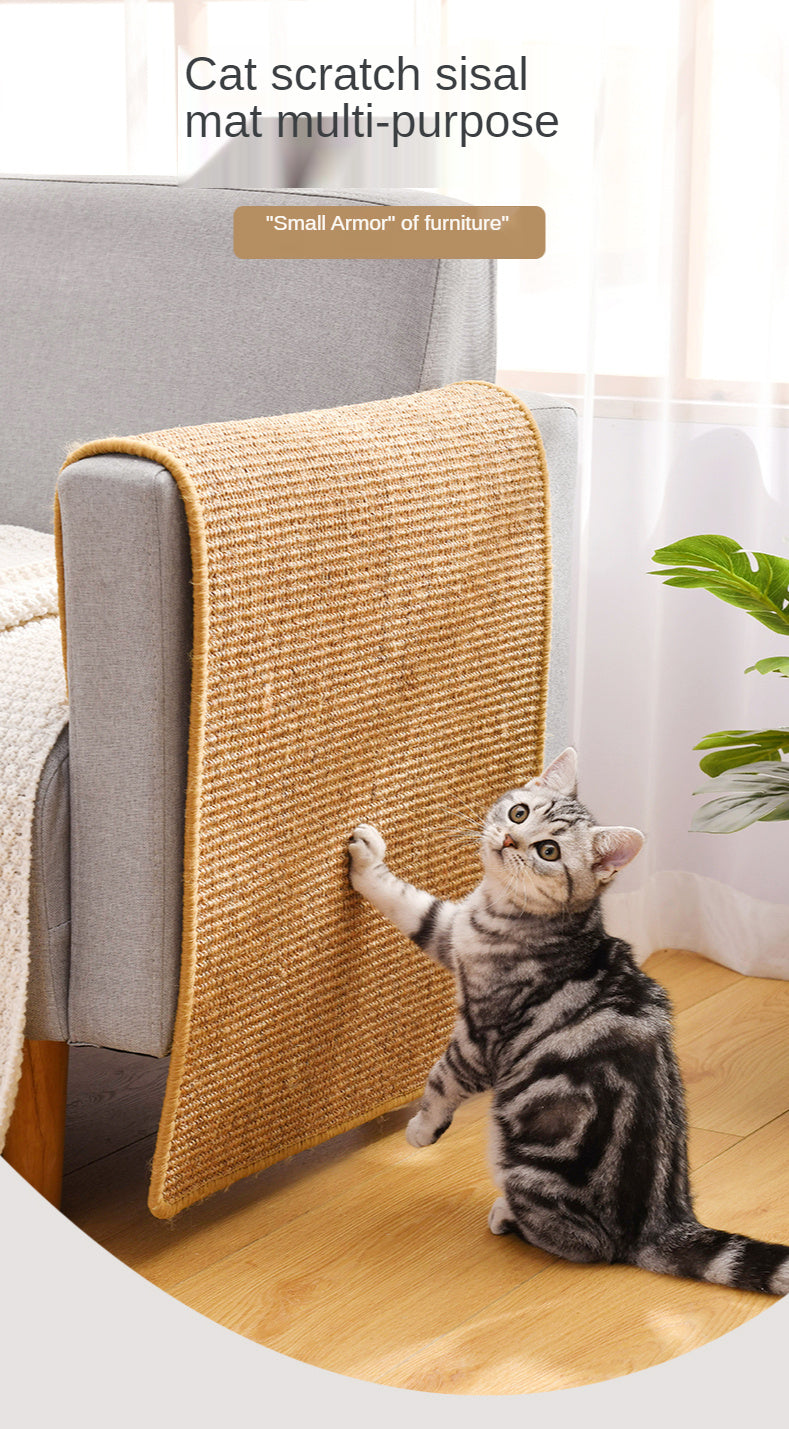 Premium Sisal Cat Scratch Mat - Furniture Protector & Scratching Pad for Sofas and Chairs