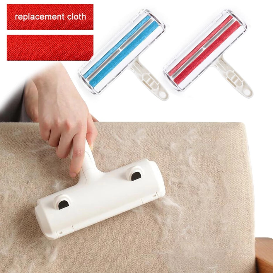 Reusable Pet Hair Remover Roller - Manual Lint & Fur Removal Tool for Furniture & Clothing
