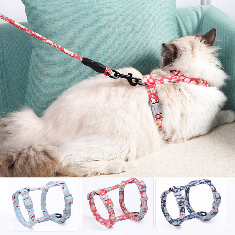 I-Shape Cat Chest Harness - Lightweight Cotton Comfort Harness for All Cats