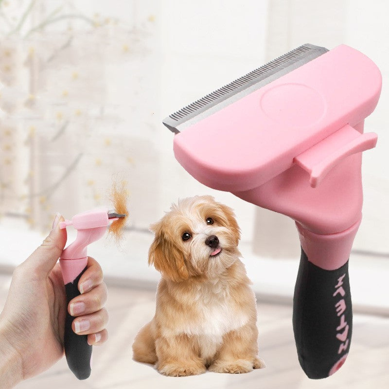 Professional Pet Deshedding Comb - Reduces Shedding by 95% for Cats and Dogs