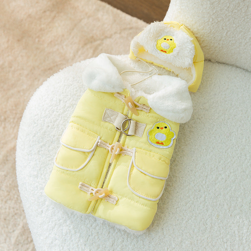 Adorable Animal Character Winter Vest & Beanie Set - Ultra-Soft Padded Cat Costume