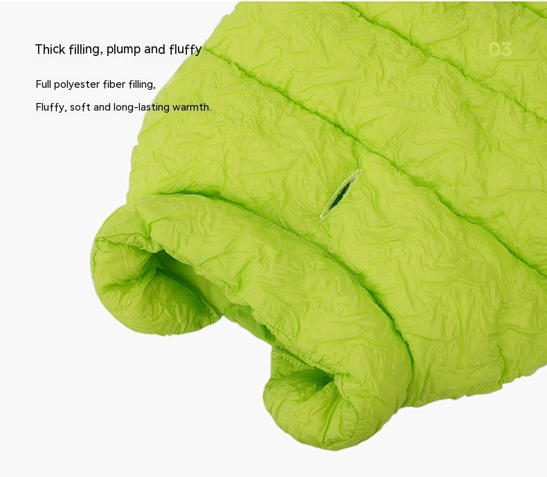 Premium Anti-Static Cat Winter Vest - Fluorescent Green with Advanced Lint-Resistant Technology