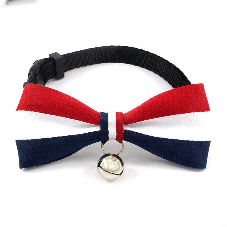 Premium British-Style Cat Bow Tie Collar with Safety Bell - Adjustable Nylon Design