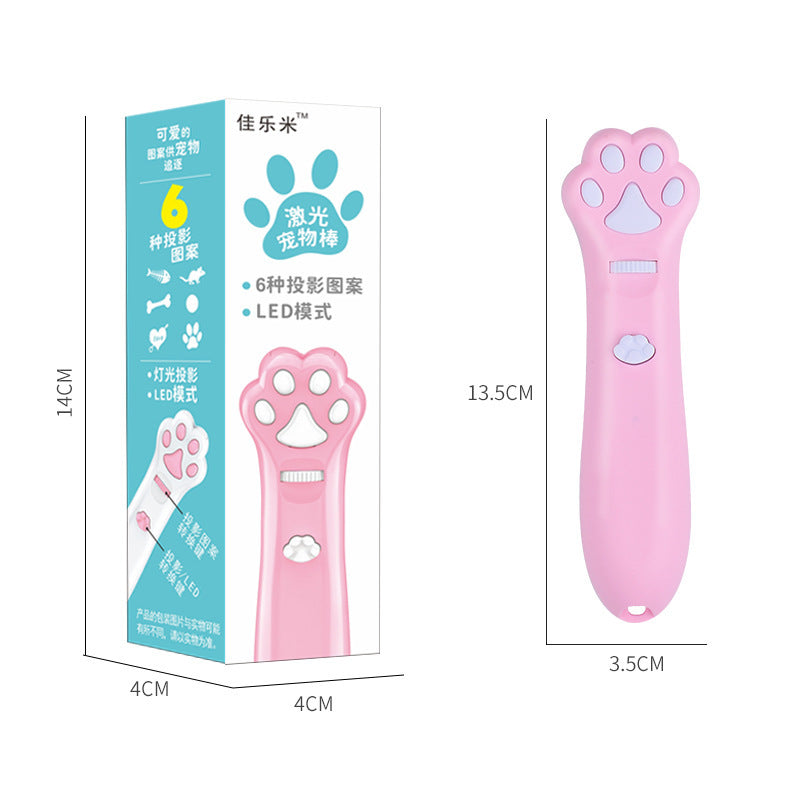 Premium Interactive Laser Pointer - Multi-Pattern Cat Exercise Toy with Paw Print Design