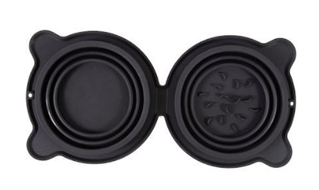Collapsible Silicone Pet Bowl Set - Portable Travel Feeding & Water Bowls with Slow Feeder Design