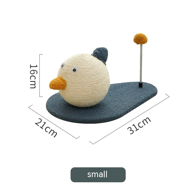 Duck Scratching Post with Interactive Spring Ball - Cute Bird Design Scratcher