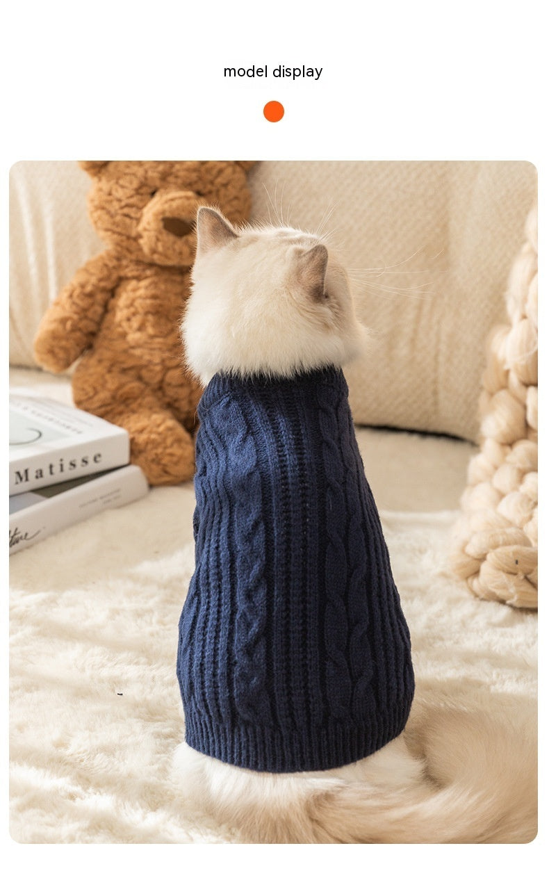 Warm Knit Cat Sweater – Lightweight & Comfortable for Cool Days