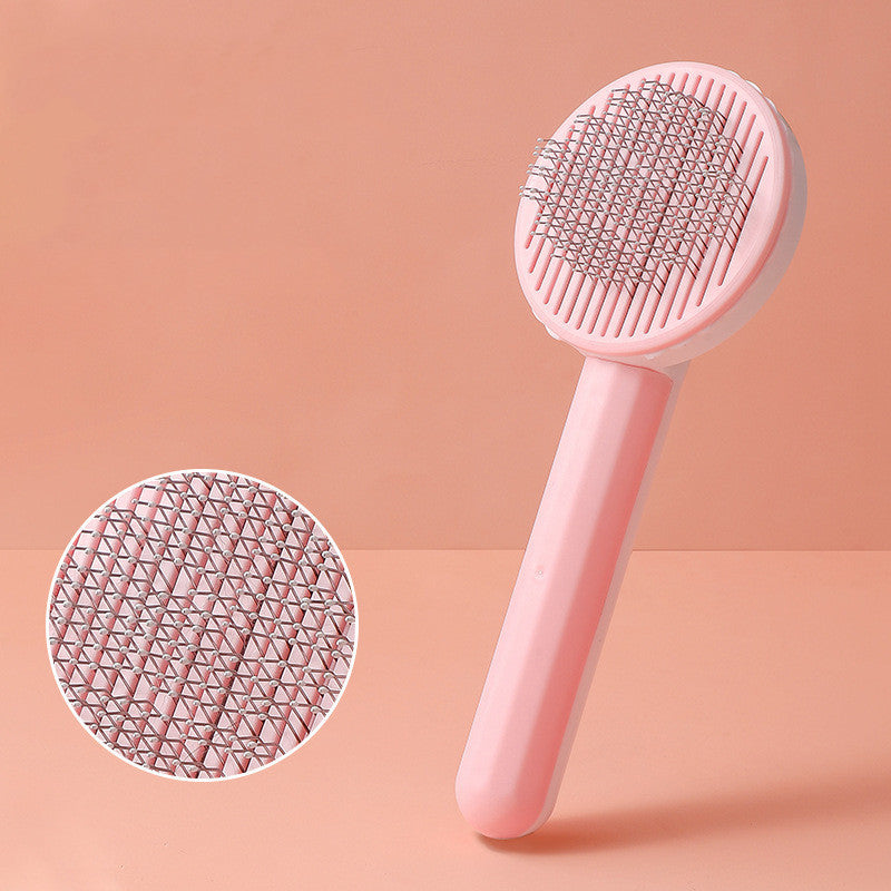 Gentle Pin Brush for Cats - Round Tip Grooming Brush for Daily Brushing & Detangling