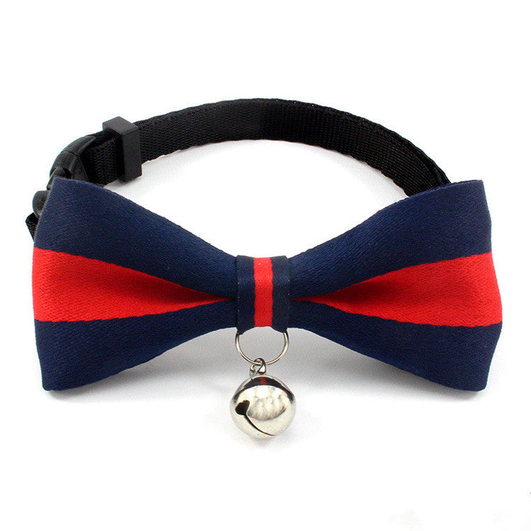 Premium British-Style Cat Bow Tie Collar with Safety Bell - Adjustable Nylon Design
