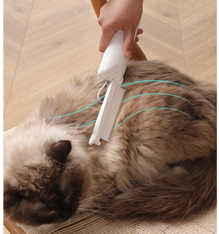 3-in-1 Portable Cat Grooming Kit - De-Shedding Brush, Dematting Comb & Lint Remover Set