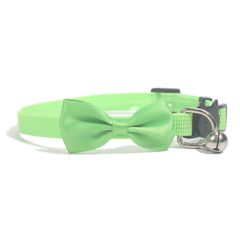 Rainbow Bow Tie Cat Collar Collection with Safety Bell - 9 Vibrant Colors Available