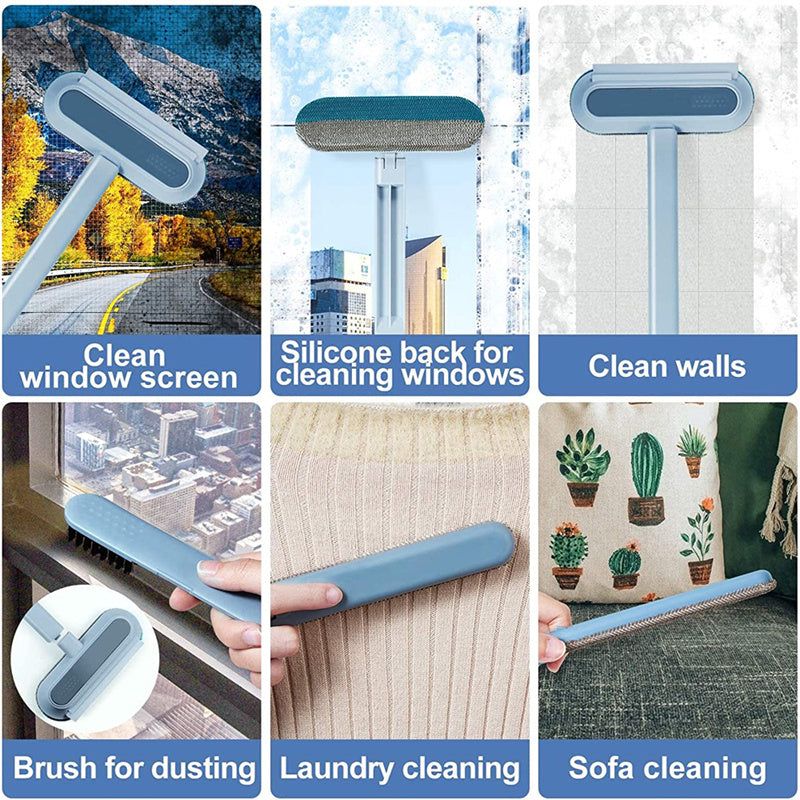Pet Hair Remover & Lint Brush - 4-in-1 Multifunctional Cleaning Tool for Furniture, Clothes & Windows
