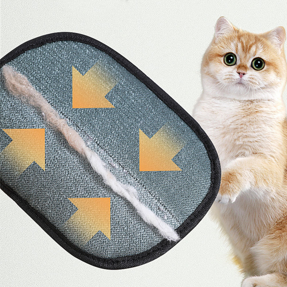 Electrostatic Pet Hair Remover Gloves - Dual-Sided Grooming Mitts for Dogs & Cats
