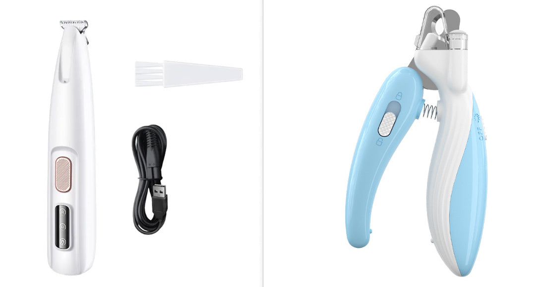 Professional Cat Paw & Precision Trimmer with LED Light - Cordless Pet Grooming Tool