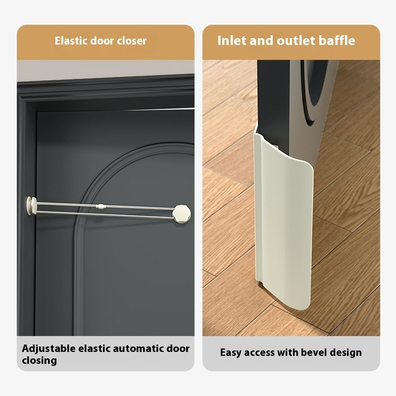 Auto-Close Cat Door Latch System - No Installation Required | Elastic Door Barrier