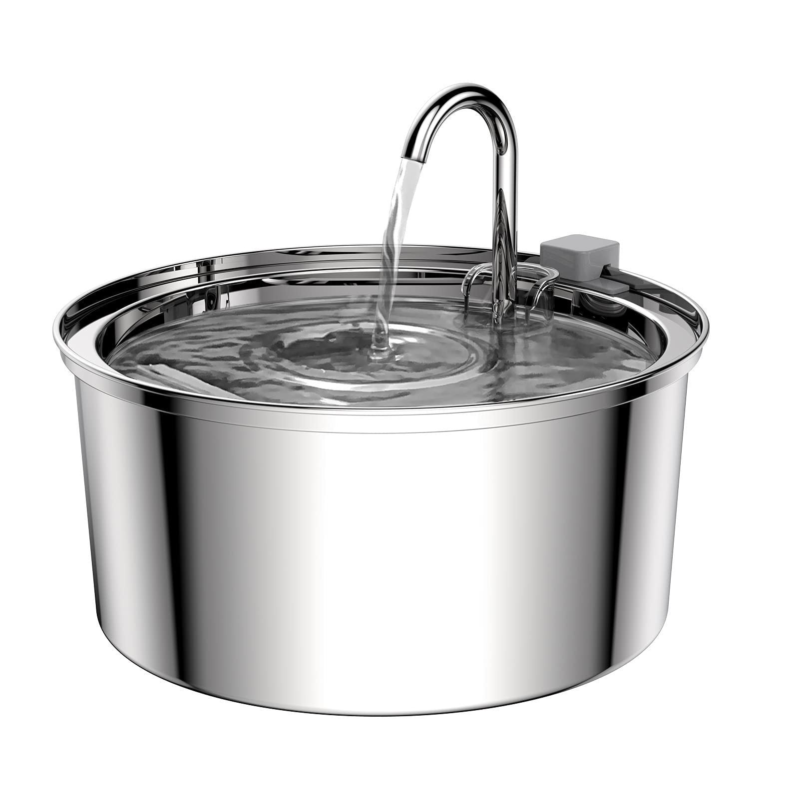 Premium 3.2L Stainless Steel Cat Water Fountain - Automatic Pet Drinking Fountain with Filtration System