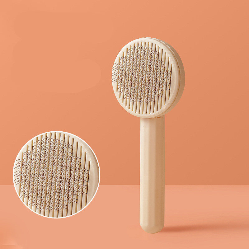 Gentle Pin Brush for Cats - Round Tip Grooming Brush for Daily Brushing & Detangling
