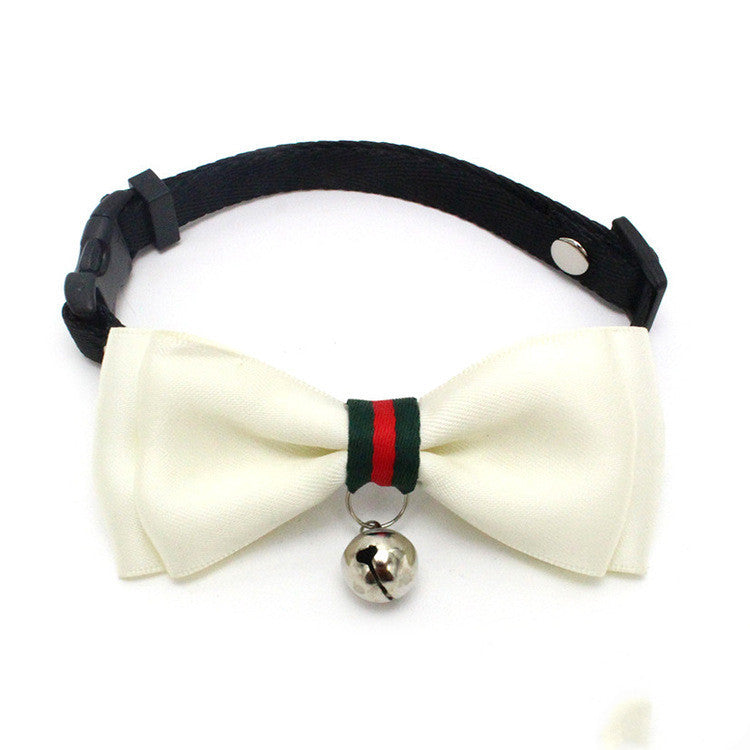 Premium British-Style Cat Bow Tie Collar with Safety Bell - Adjustable Nylon Design