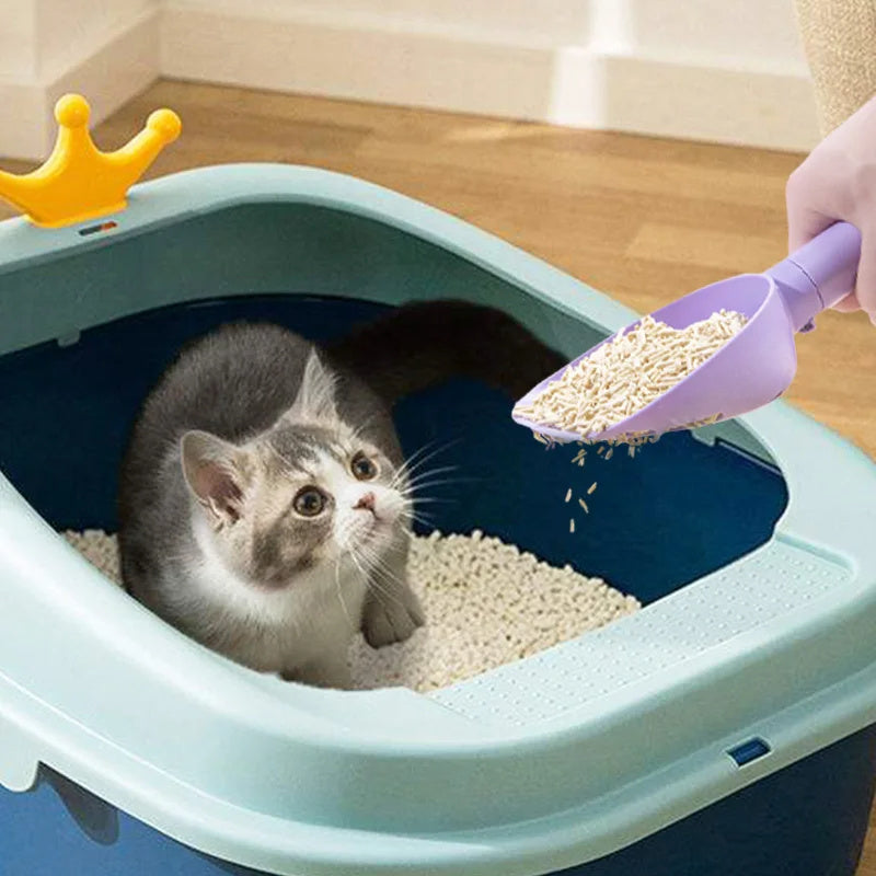 Smart Cat Litter Scoop with Hidden Bag Storage & Multi-Position Base - Wall Mount or Standing