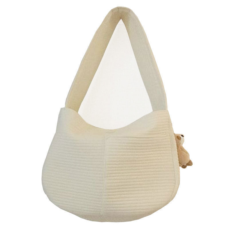 Canvas Cat Sling Carrier - Hands-Free Crossbody Pet Pouch