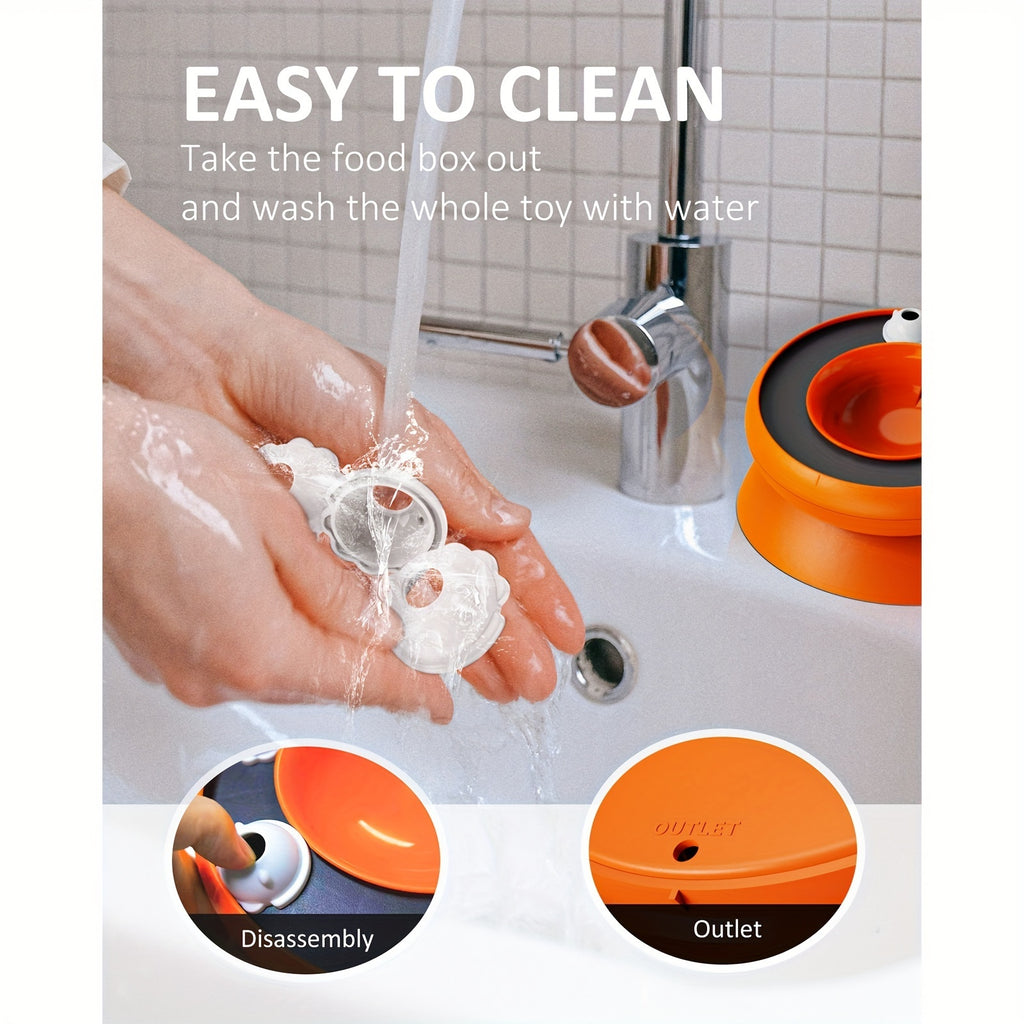 Anti-Tip Slow Feed Cat Bowl with Interactive Puzzle Design