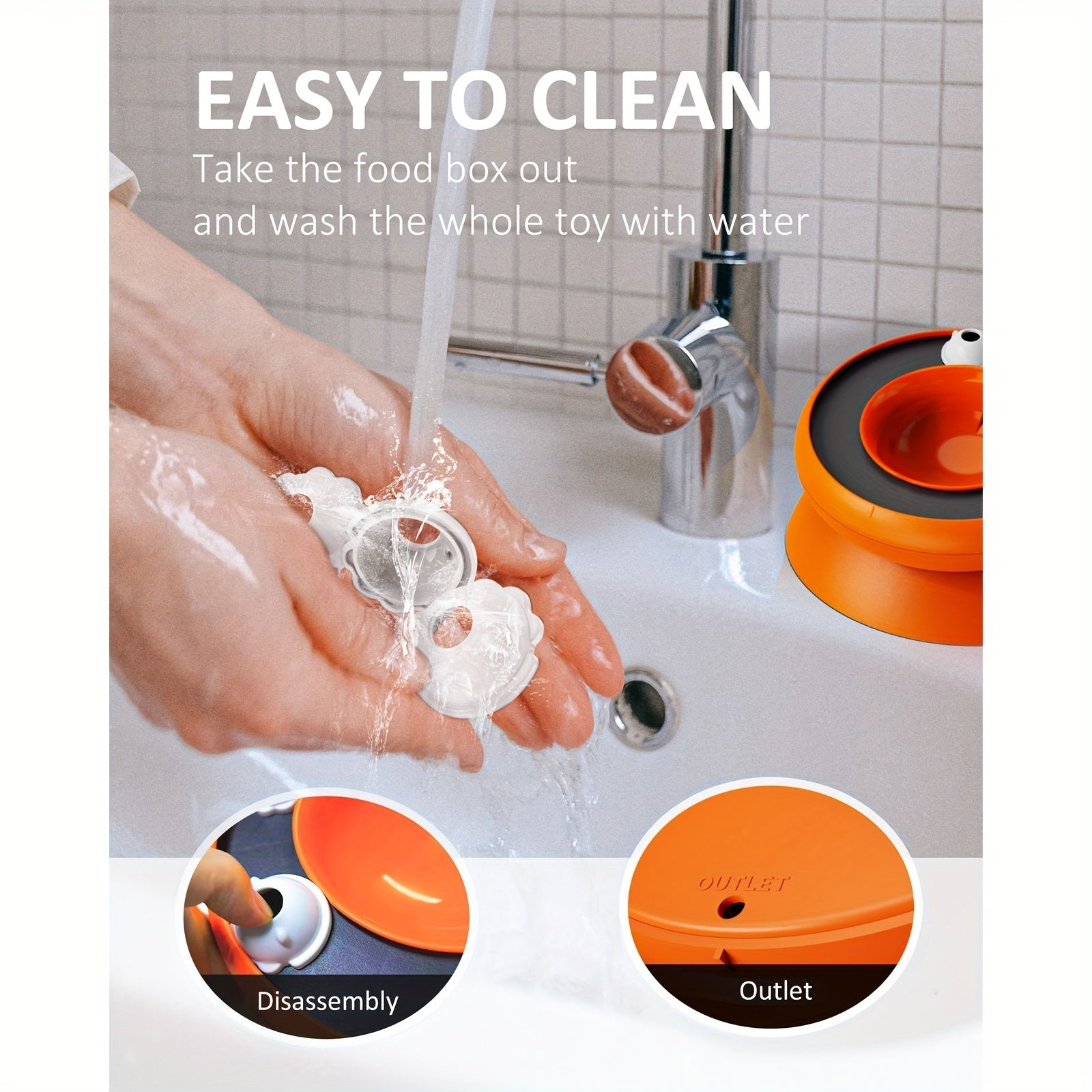 Anti-Tip Slow Feed Cat Bowl with Interactive Puzzle Design