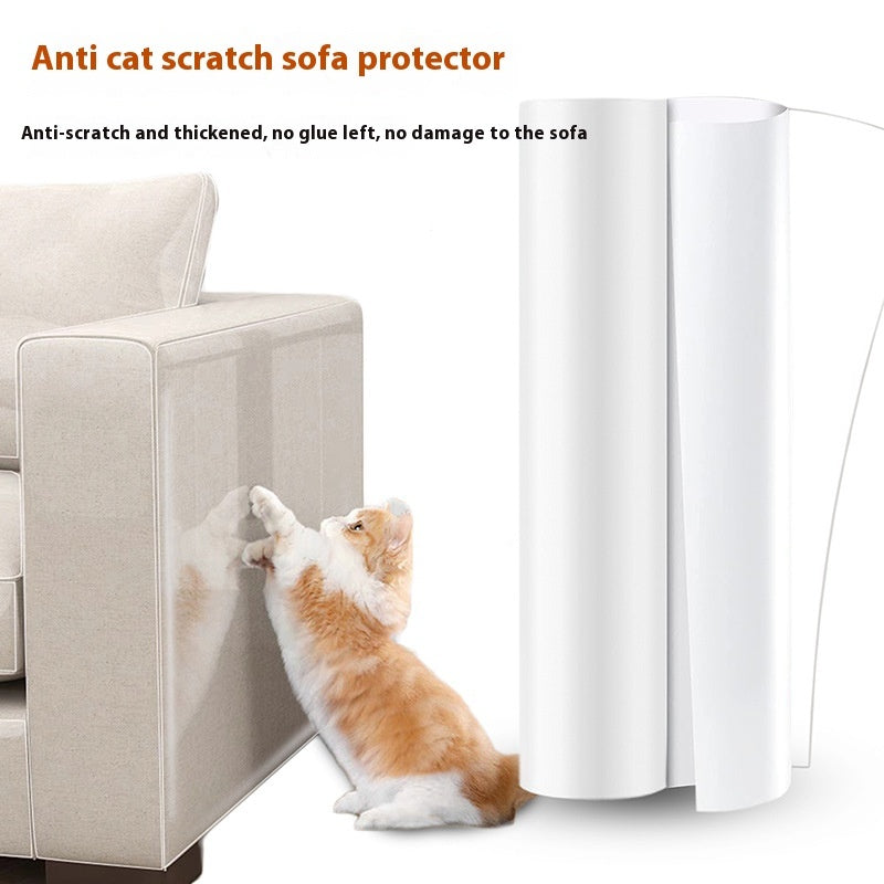 Clear Furniture Protector Film - Anti-Scratch Cat Protection for Sofas & Upholstery