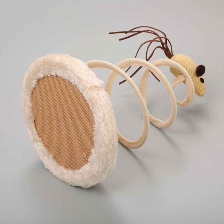 Interactive Spring Coil Cat Toy - Bouncing Plush Characters with Dynamic Motion