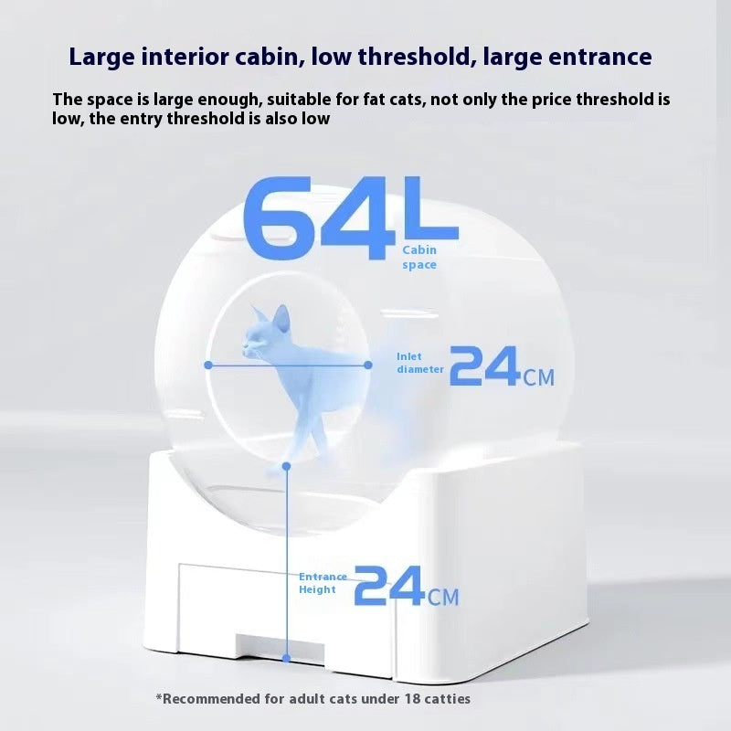 WiFi Smart Self-Cleaning Litter Box - Automated Cat Toilet with App Control & Safety Sensors