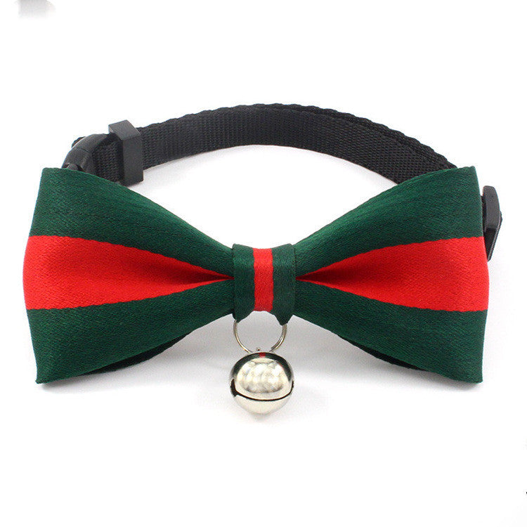 Premium British-Style Cat Bow Tie Collar with Safety Bell - Adjustable Nylon Design
