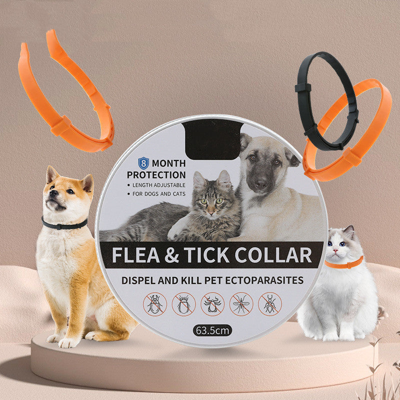 Premium Silicone Flea & Tick Prevention Collar - Long-Lasting Natural Protection