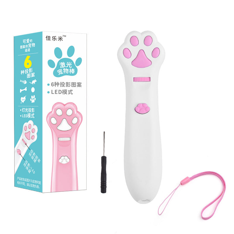 Premium Interactive Laser Pointer - Multi-Pattern Cat Exercise Toy with Paw Print Design