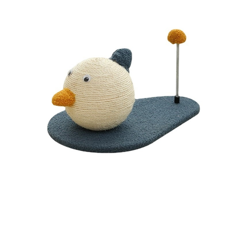 Duck Scratching Post with Interactive Spring Ball - Cute Bird Design Scratcher