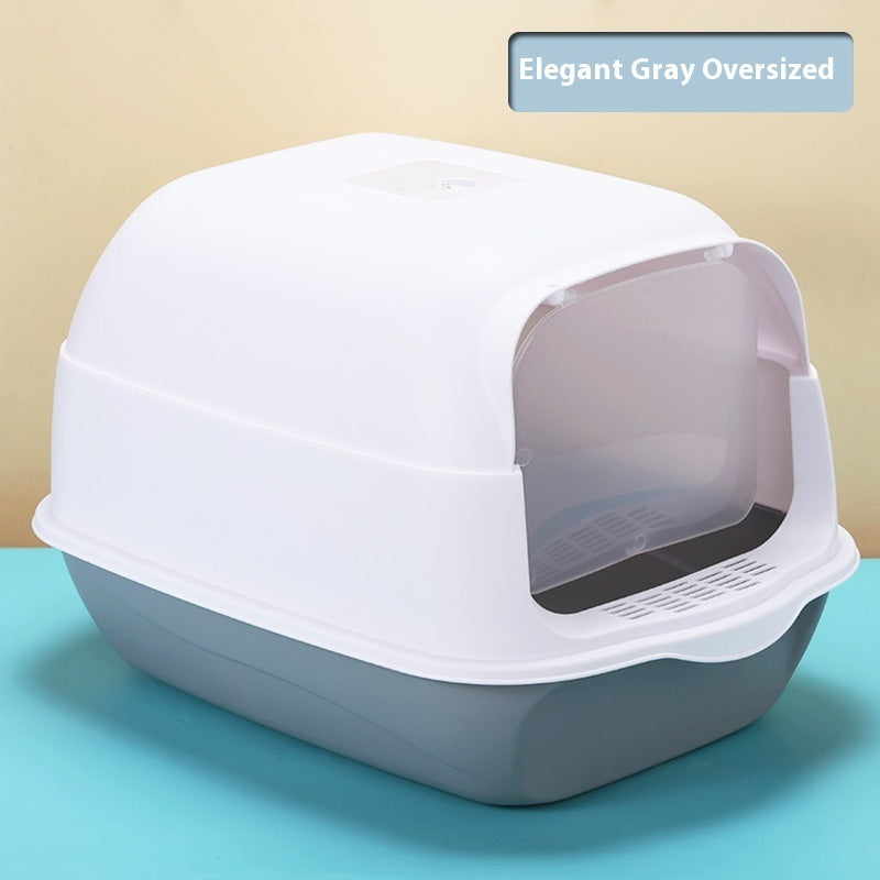 Premium Enclosed Cat Litter Box with Odour Control & Easy-Clean Design