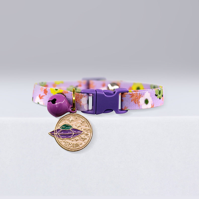 Floral Fantasy Cat Collar Collection - Adorable Charms & Bell for Everyday Style